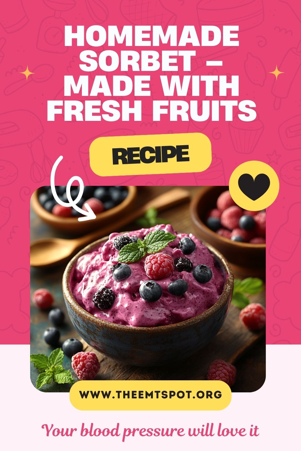Homemade Sorbet with Fresh Fruits