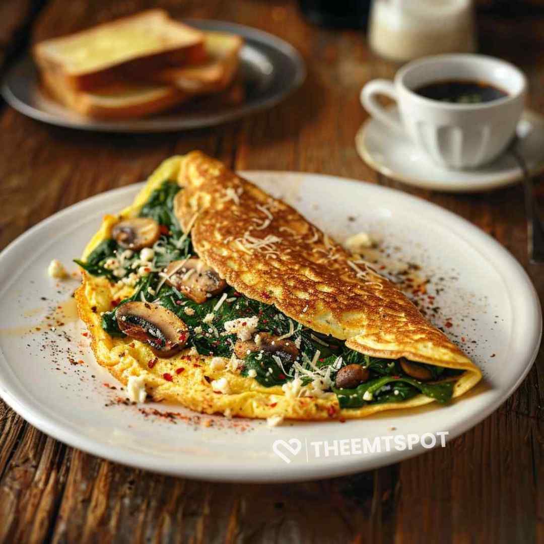 Spinach and Mushroom Omelette